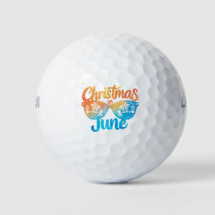 Kerstmis in juni zonnebril grappige zomer vakantie golfballen