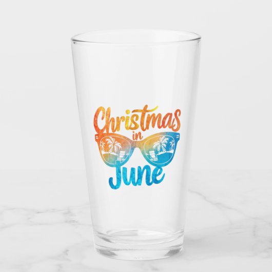 Kerstmis in juni Zonnebril Grappige Zomervakantie Glas (Voorkant)