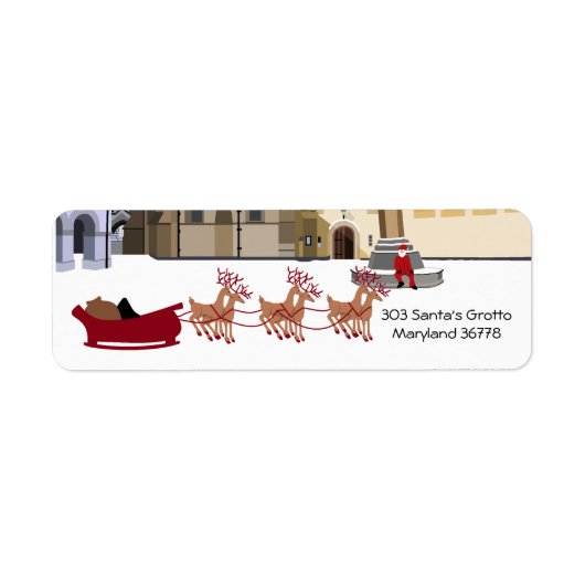 Kerstmis in Londen Etiket (Voorkant)