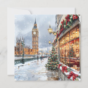 Kerstmis in Londen Vakantiekaart Feestdagenkaart