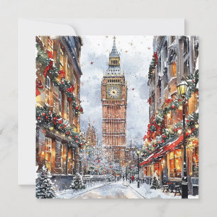 Kerstmis in Londen Vakantiekaart Feestdagenkaart