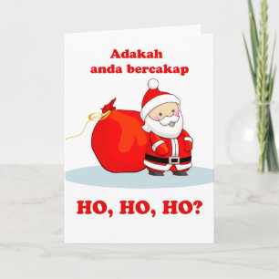 Kerstmis in Malay, spreek je Ho, Ho, Ho? Kaart