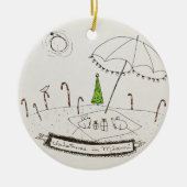 Kerstmis in Miami Keramisch Ornament (Voorkant)