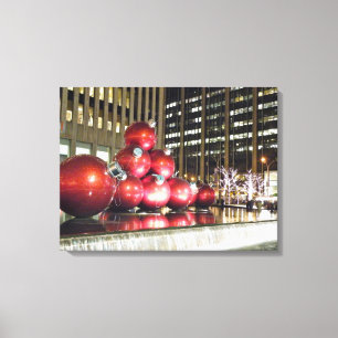 Kerstmis in New York Canvas Afdruk