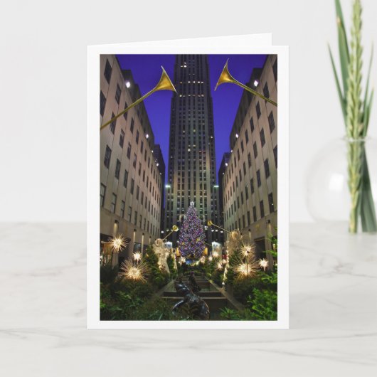 Kerstmis in New York Feestdagen Kaart (Voorkant)