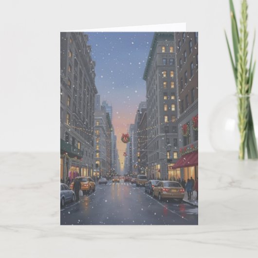 Kerstmis in New York Kaart (Voorkant)