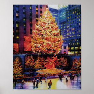 Kerstmis in New York, Rockefeller Center Poster