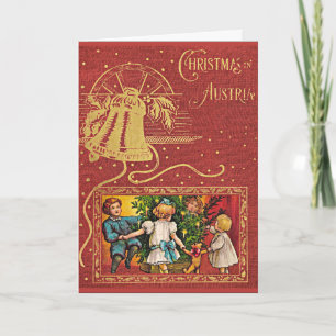 Kerstmis in Oostenrijk vintage kaart