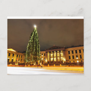 Kerstmis in Oslo, Noorwegen Feestdagenkaart