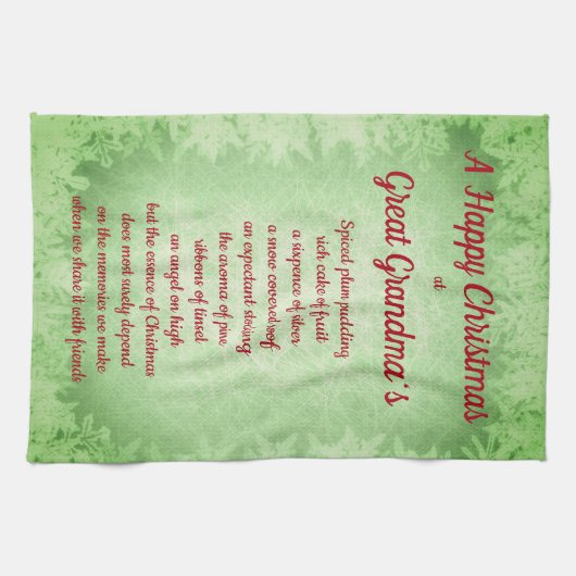 Kerstmis in Overgrootmoeder House Kitchen Towels Theedoek (Horizontaal)