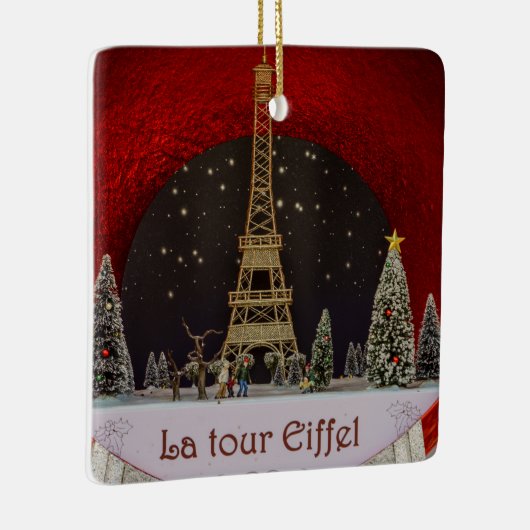 Kerstmis in Parijs, Eiffeltoren Keramisch Ornament (Rechts)