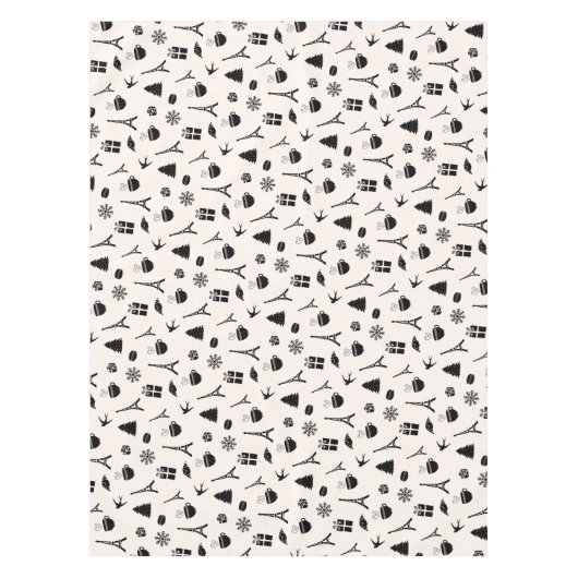 Kerstmis in Parijs | Geoctrooieerd Tafelkleed (Voorkant)