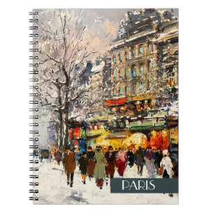 Kerstmis in Parijs. kerstcadeautje Notitieboek