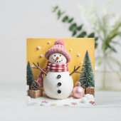 Kerstmis in pastel - Platte kerstkaart (Staand voorkant)