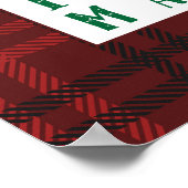 Kerstmis in Plaid Holiday Wall Art Square Poster (Hoek)