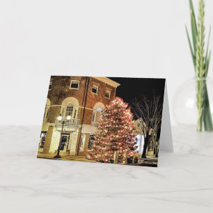 Kerstmis in Plymouth, MA Feestdagen Kaart