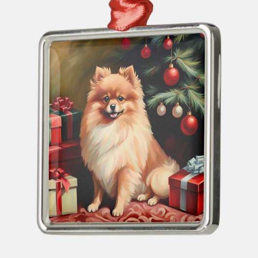 Kerstmis in Pommeren Metalen Ornament (Links)