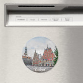 Kerstmis in Riga Letland Magnet Magneet (Insitu (Vaatwasser))