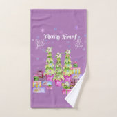 Kerstmis in roze bad handdoek (Handdoek)