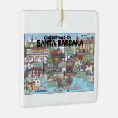 Kerstmis in Santa Barbara Keramisch Ornament (Rechts)