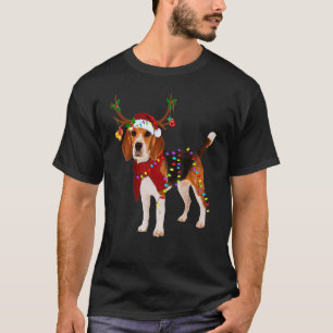 Kerstmis in Santa Beagle Reindeer T-shirt