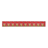 Kerstmis in Santa Dachshund Grosgrain Lint (Voorkant)