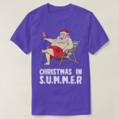 Kerstmis in Santa Ice Cream in juli T-shirt (Design voorkant)