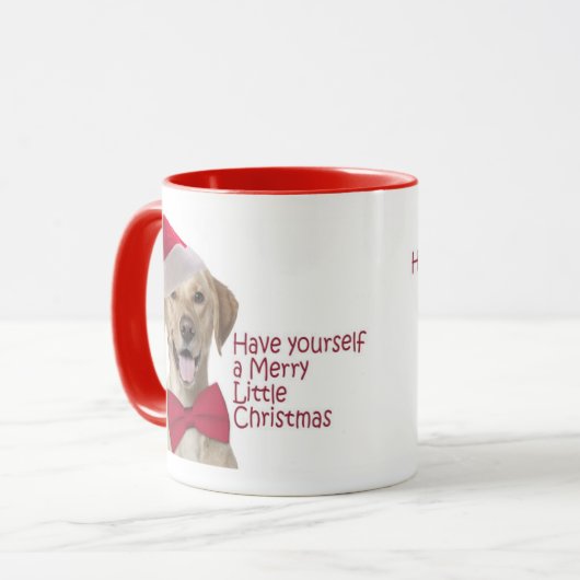 Kerstmis in Santa Lab Mok (Voorkant links)