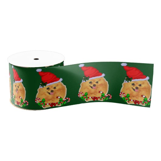 Kerstmis in Santa Pomeranian Grosgrain Lint (Spoel)