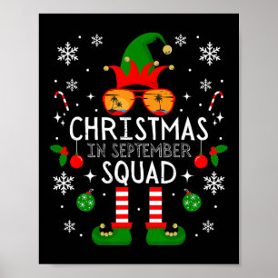Kerstmis In September Team Kostuum Elf Zonnebril B Poster