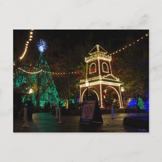 Kerstmis in Silver Dollar City Feestdagenkaart (Voorkant)