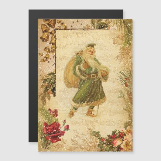 Kerstmis in sneeuw met Rozen en muziek (Voorkant / Achterkant)