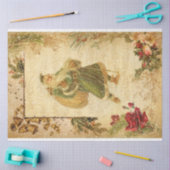 Kerstmis in sneeuw met Rozen en muziek Tissuepapier (Craft)