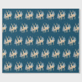 Kerstmis in Snowflakes Cadeaupapier (Vlak)