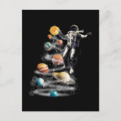 Kerstmis in Space Solar System Astronaut Invitati Briefkaart (Voorkant)