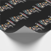 Kerstmis in Space Solar System Astronaut Invitati Cadeaupapier (Hoek)