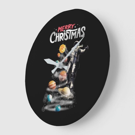 Kerstmis in Space Solar System Astronaut Invitati Grote Klok (Hoek)