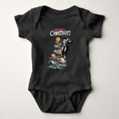 Kerstmis in Space Solar System Astronaut Invitati Romper (Voorkant)