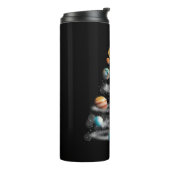 Kerstmis in Space Solar System Astronaut Invitati Thermosbeker (Gedraaid links)