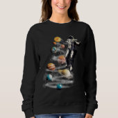 Kerstmis in Space Solar System Astronaut Invitati Trui (Voorkant)