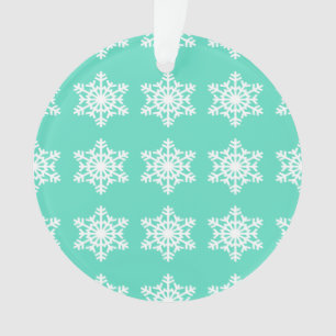 Kerstmis in Tiffanys Aqua Blue Snowflakes Ornament