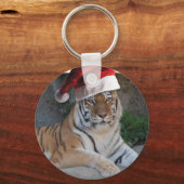 Kerstmis in Tiger Sleutelhanger (Voorkant)