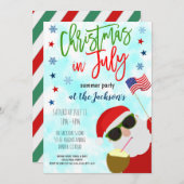 Kerstmis in uitnodiging van juli (Voorkant / Achterkant)