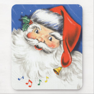 Kerstmis in vintage stijl, jolige Kerstman met muz Muismat
