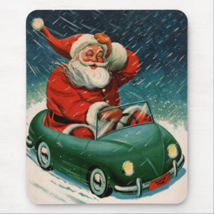 Kerstmis in vintage stijl, Kerstman in een leuk au Muismat