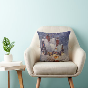Kerstmis in vintage stijl, Kerstman Werkplaats Noo Kussen