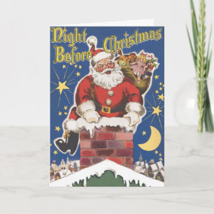 Kerstmis in vintage stijl, makkelijk aan te passen feestdagen kaart