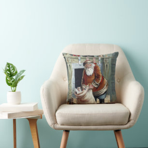 Kerstmis in vintage stijl, Sinterklaas bij de open Kussen