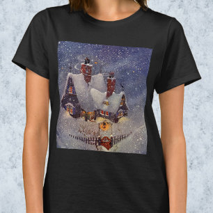 Kerstmis in vintage stijl, Sinterklaas werkplaats T-shirt