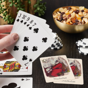 Kerstmis in vintage stijl, Thomas Nast Kerstman Pi Pokerkaarten